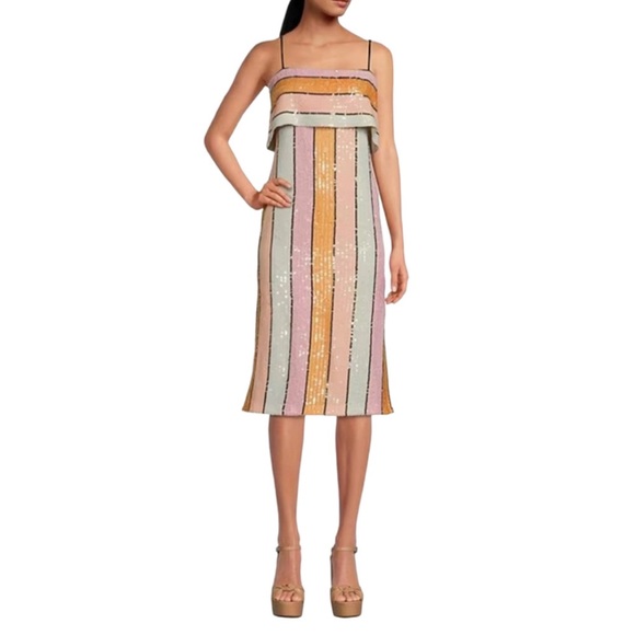 Gianni Bini Dresses & Skirts - Gianni Bini | Alston Stripe Sequin Dress NWT